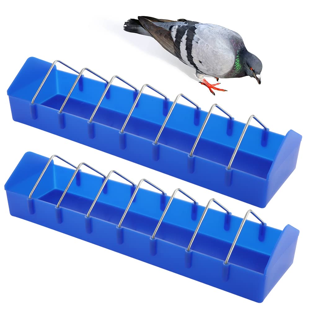 DQITJ 2-pack large pigeon feeder with slot design for organized feeding