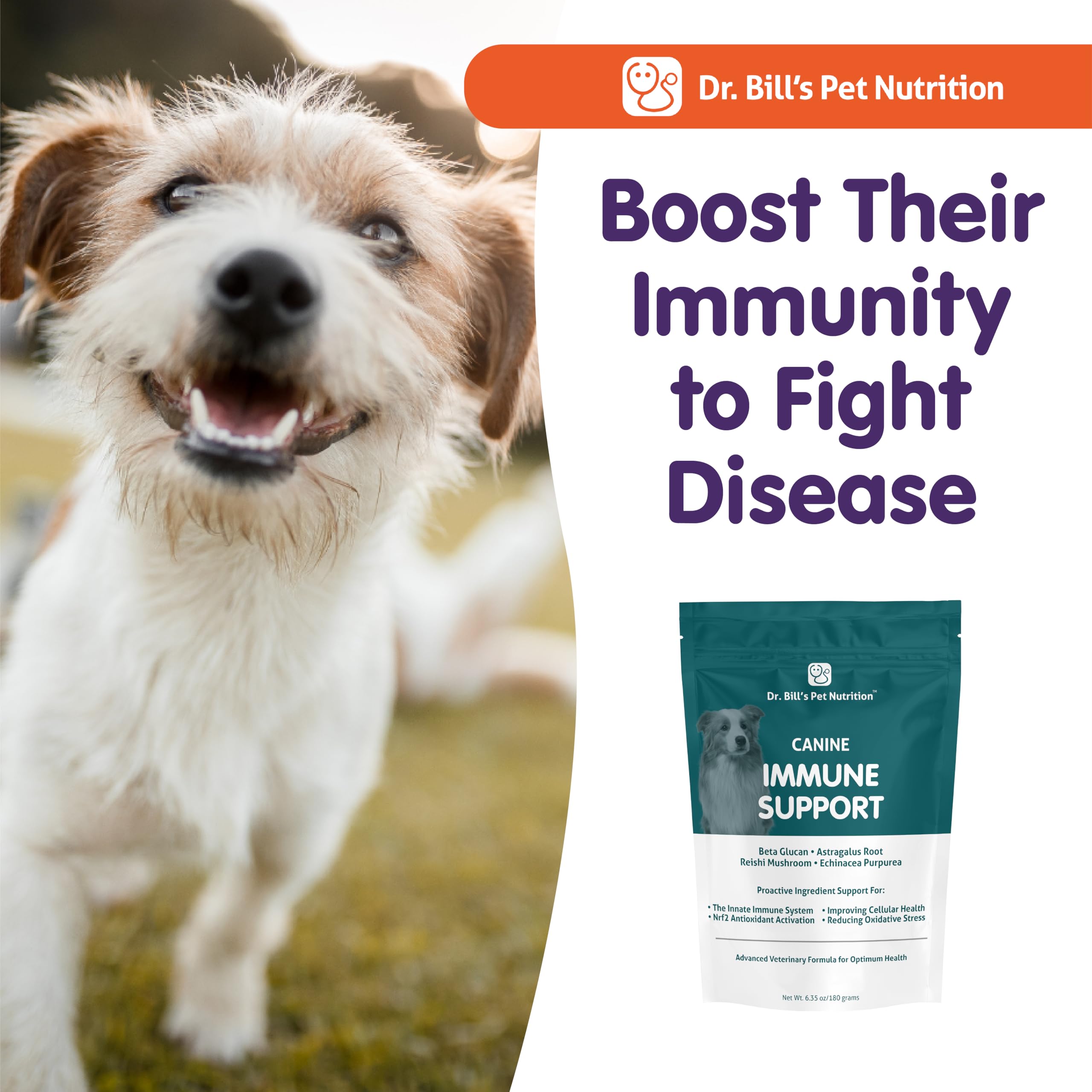 Dr. Bill's USA-made label, veterinarian-selected ingredients