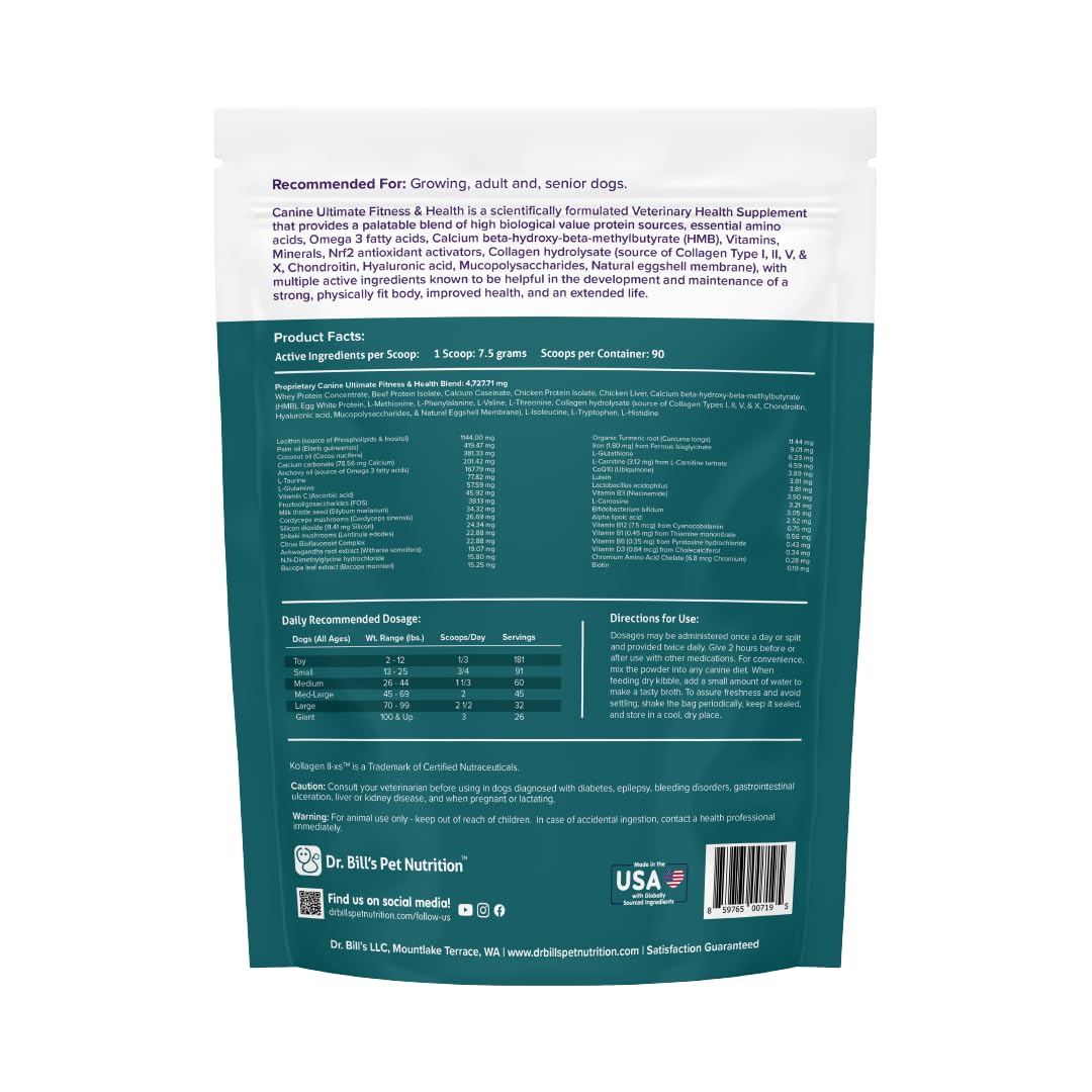 Dr. Bill's Canine Ultimate Fitness pet owners can integrate this supplement into routines.