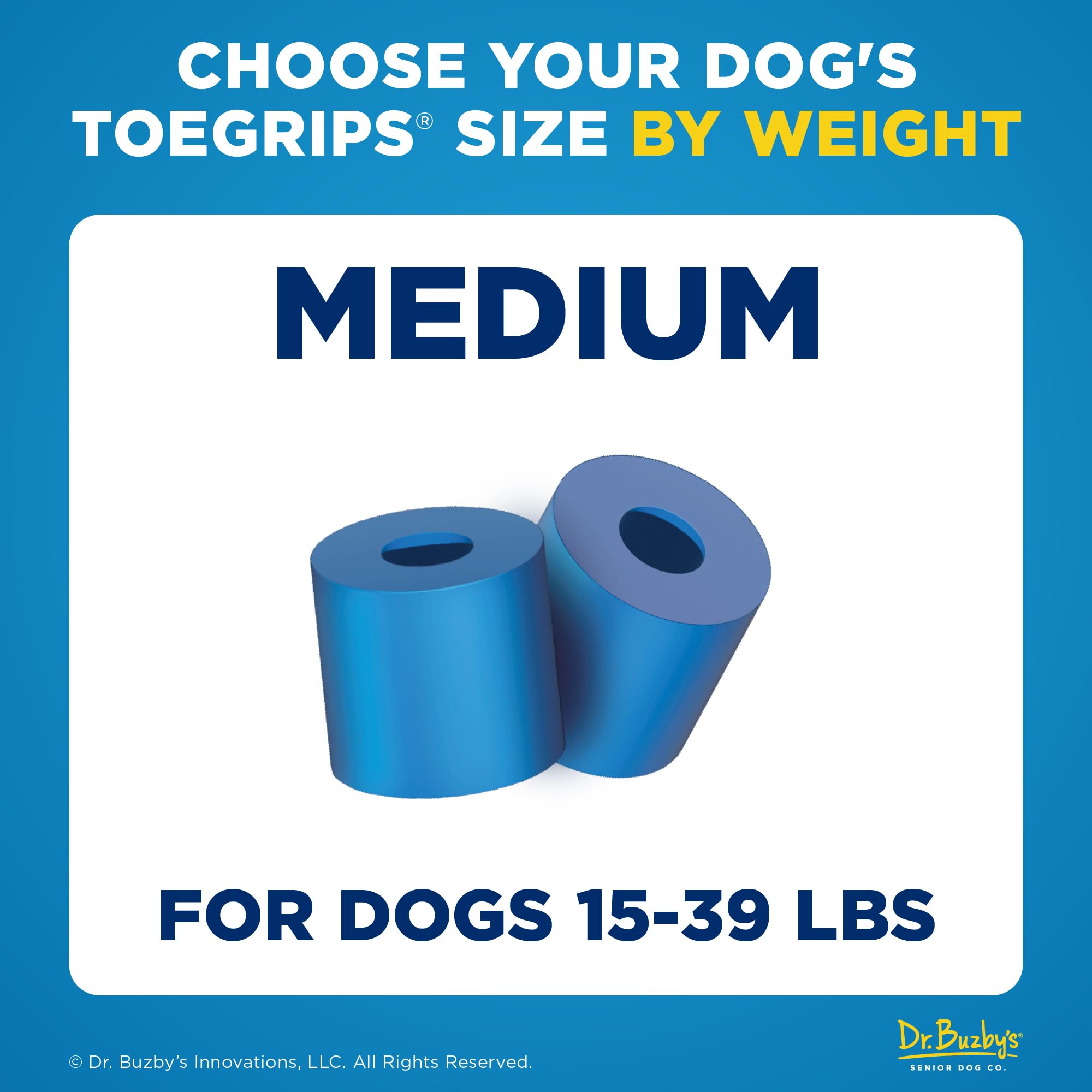 ToeGrips mounted on a dog's nails prevent slipping on slick wooden floors.