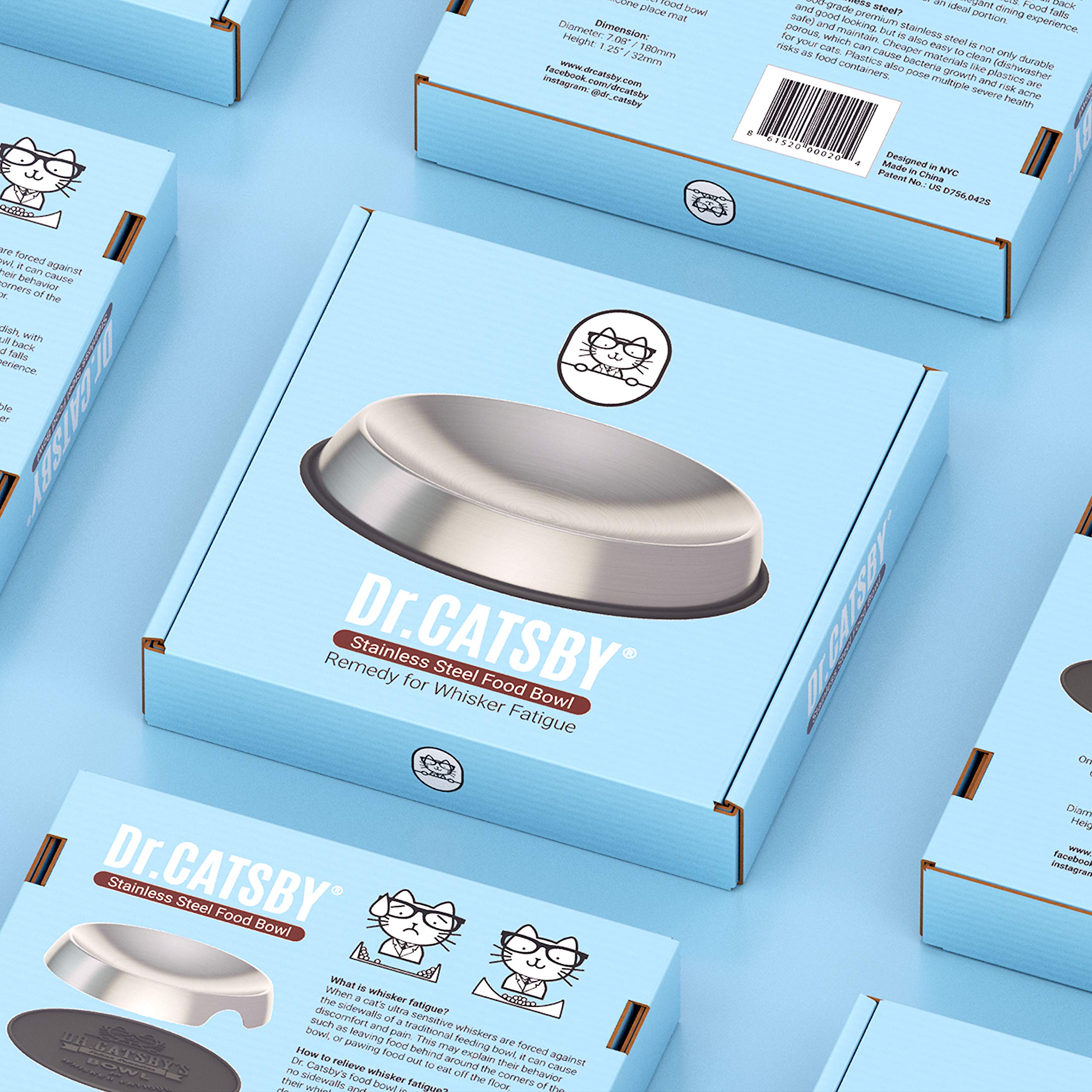 Dr. Catsby silicone non-slip mat keeps the bowl in place.