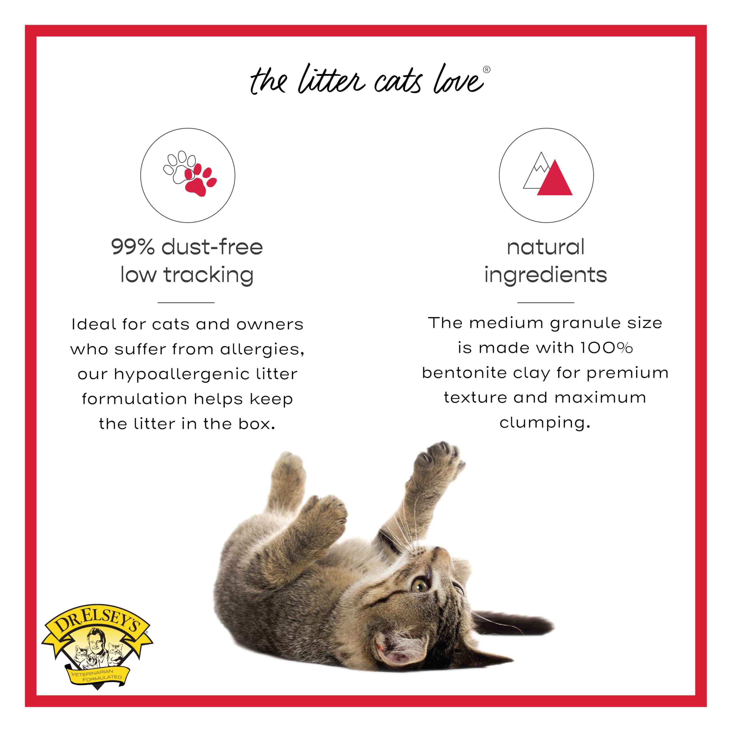 Dr. Elsey's Cat Attract ultra-low dust reduces airborne particles