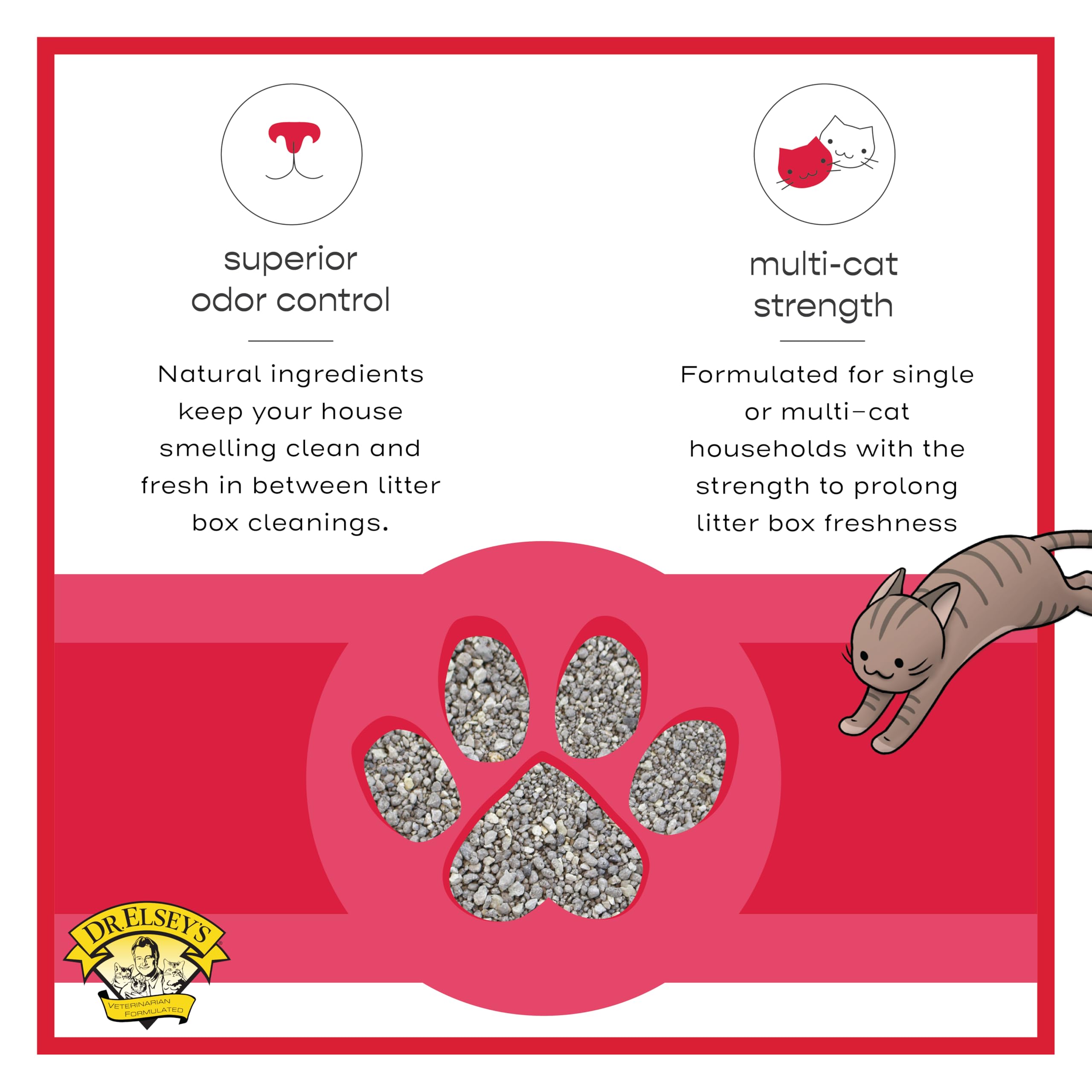 Dr. Elsey's Cat Attract odor control helps keep rooms fresh