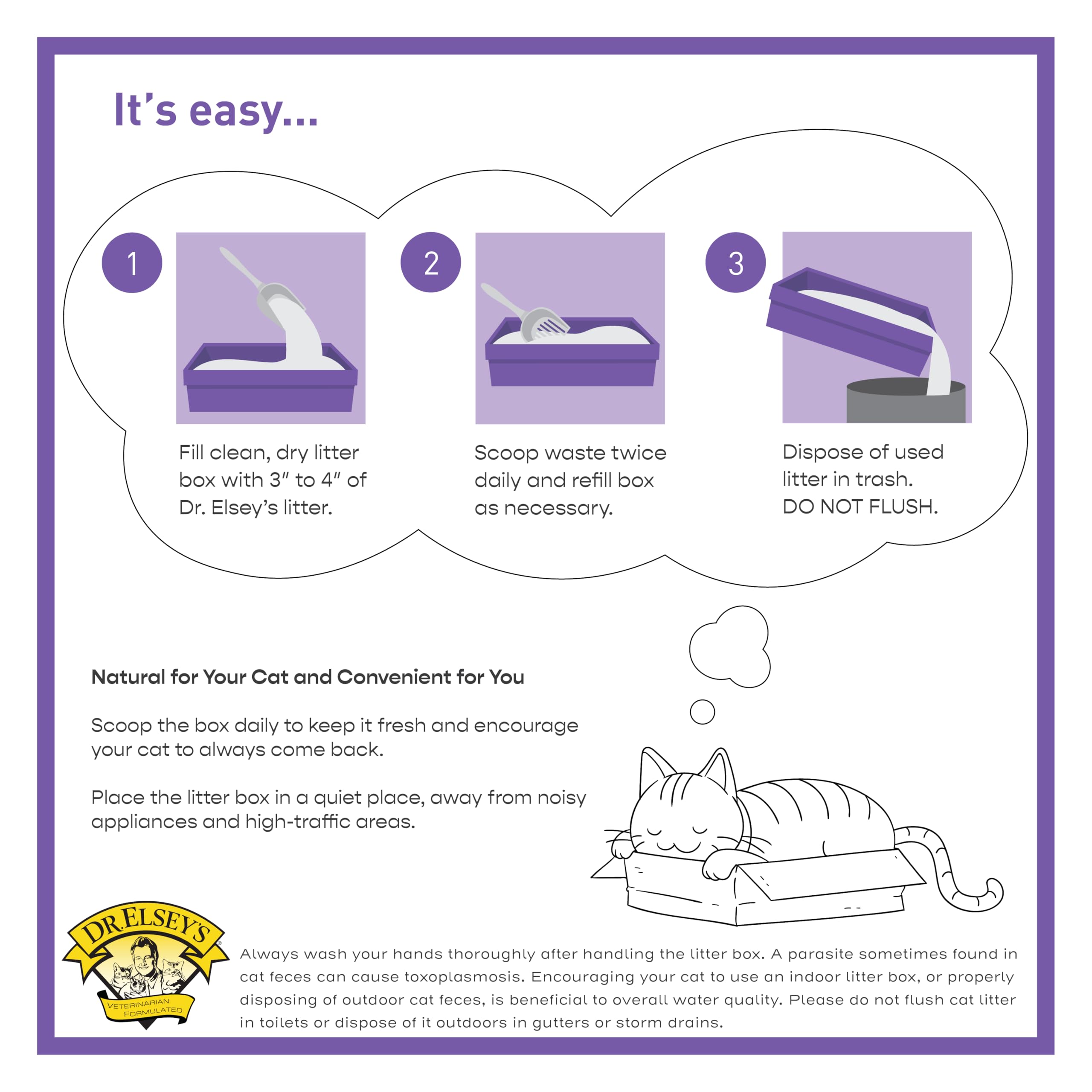 Dr. Elsey's Clean Tracks hypoallergenic fragrance-free formula suits sensitive households.