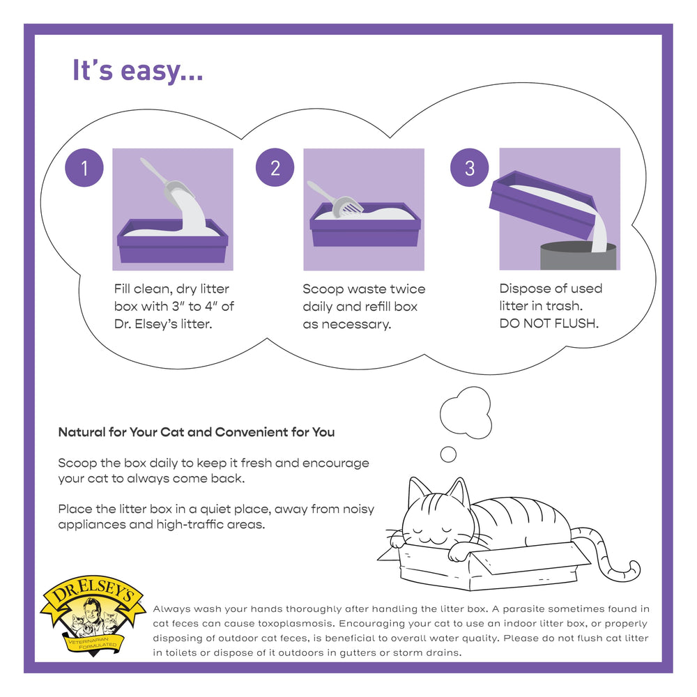 Dr. Elsey's Clean Tracks hypoallergenic fragrance-free formula suits sensitive households.