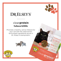 Serving bowl with Dr. Elsey's Cleanprotein salmon kibble for protein-rich meals