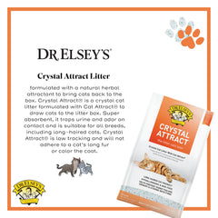 Dr. Elsey's Crystal Attract litter texture ideal for long-haired cats.