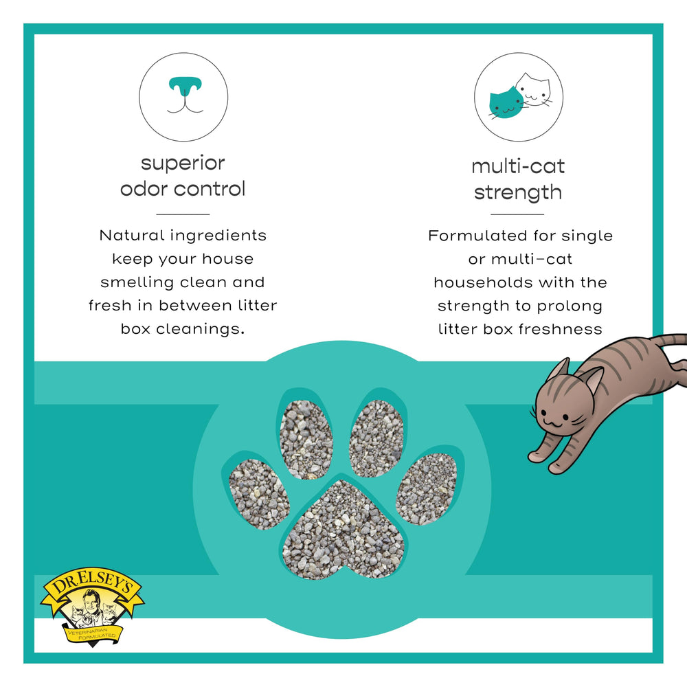 Dr. Elsey's stress-relief formula uses natural essences for calmer litter box time.