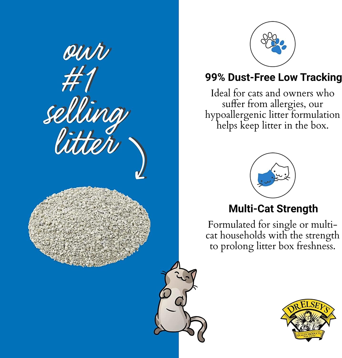 Dr. Elsey's Ultra performs well in multi-cat homes.
