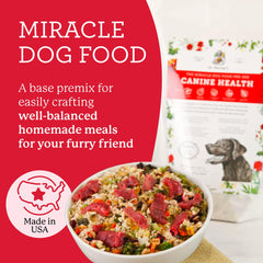 Dr. Harvey's base mix with grains closeup highlighting organic ingredients