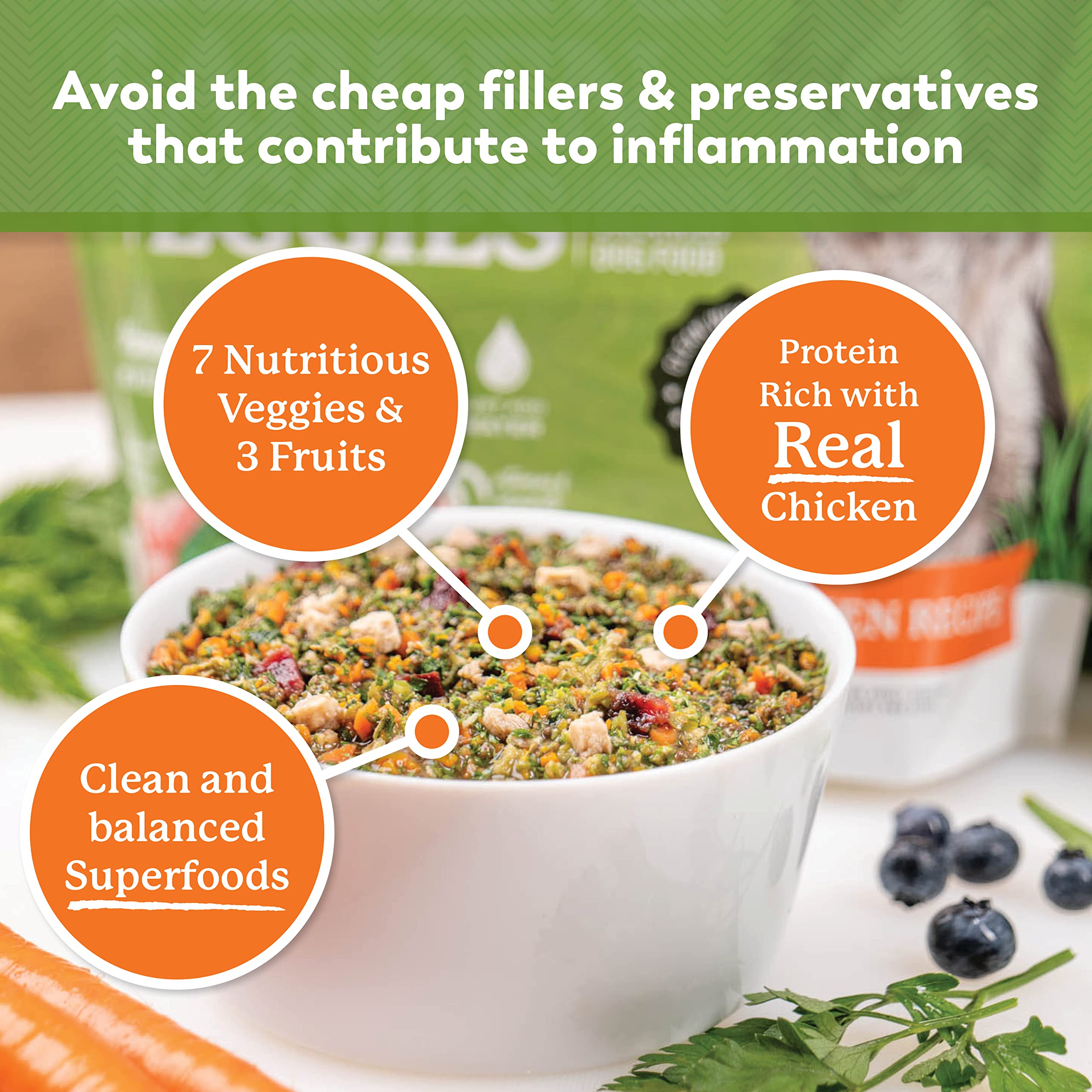 Probiotics and prebiotics highlight on Dr. Harvey's packaging—support for digestion.