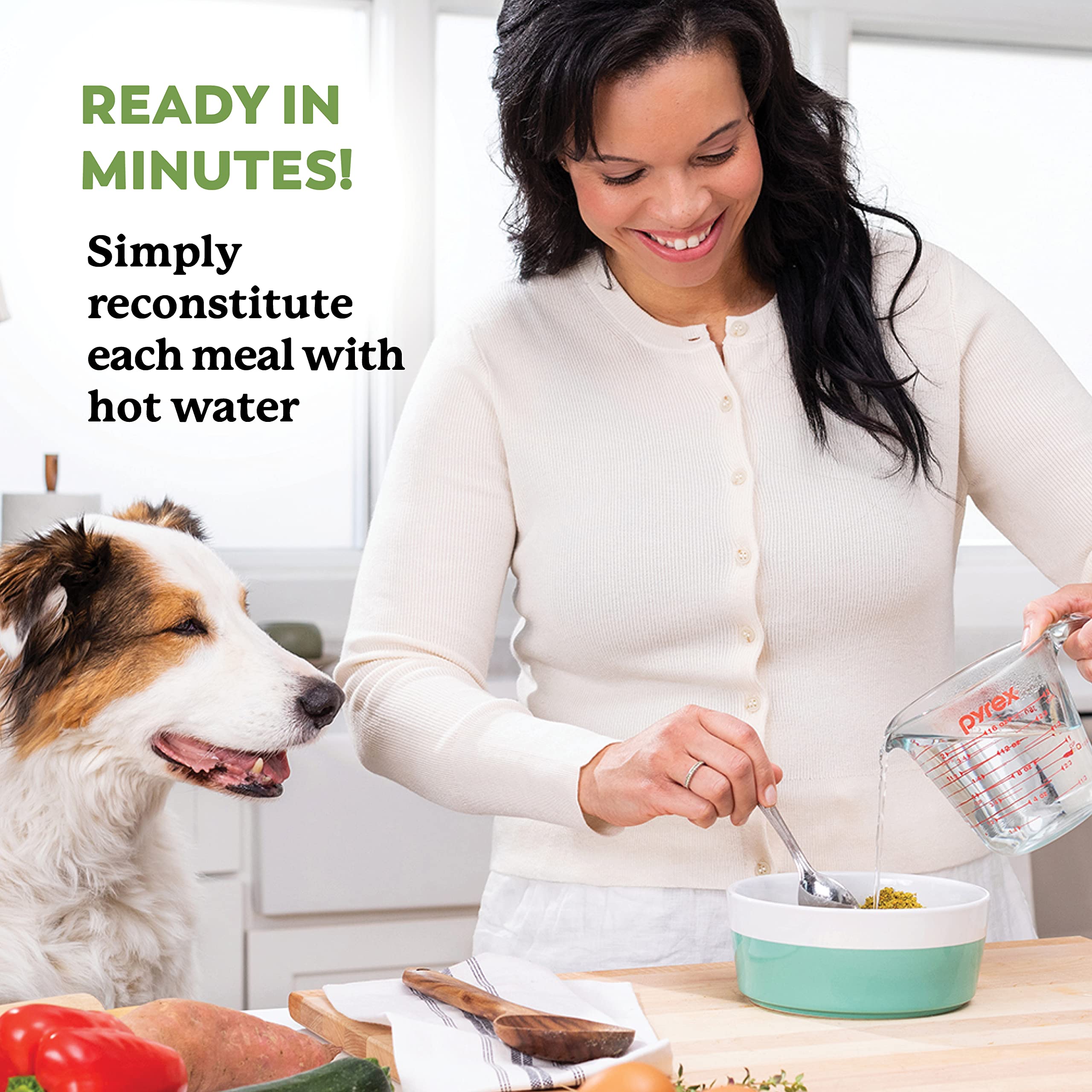 Five-pound bag illustrating value yields up to twenty pounds of meals.