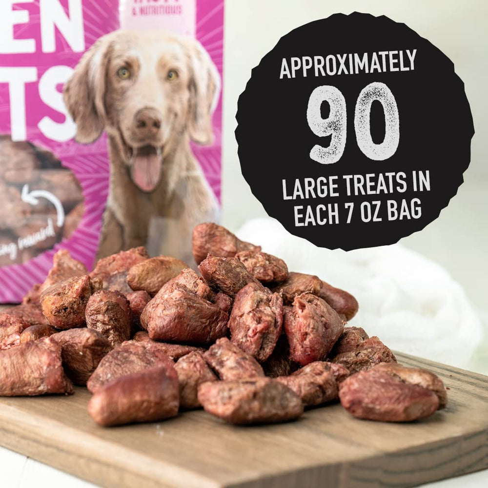 Dr. Harvey's Chicken Hearts with no preservatives display.
