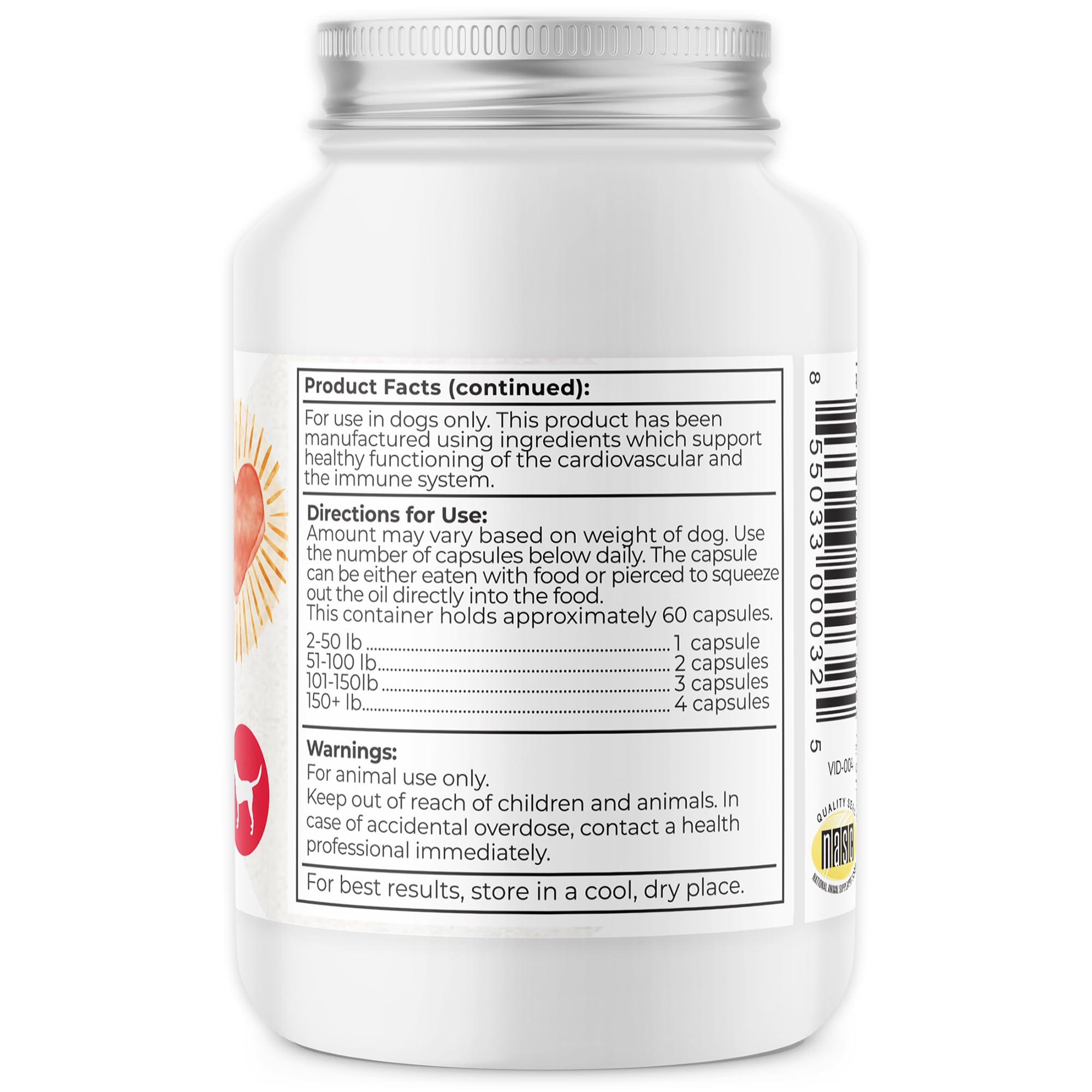 USA-made label on Dr. Harvey's CoQ10 bottle.