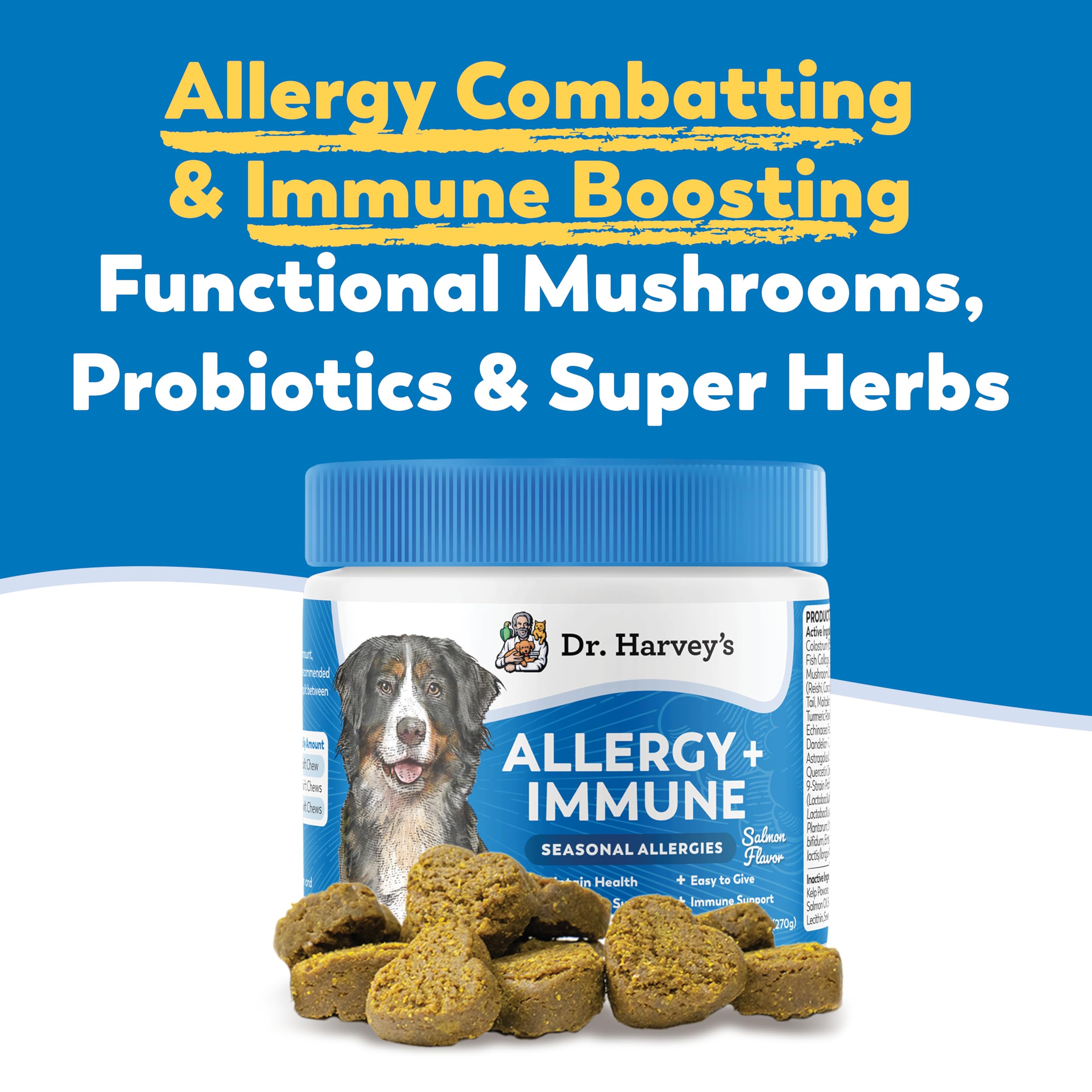 Dr. Harvey's Anti Itch Relief Chews soothe itchy dogs.