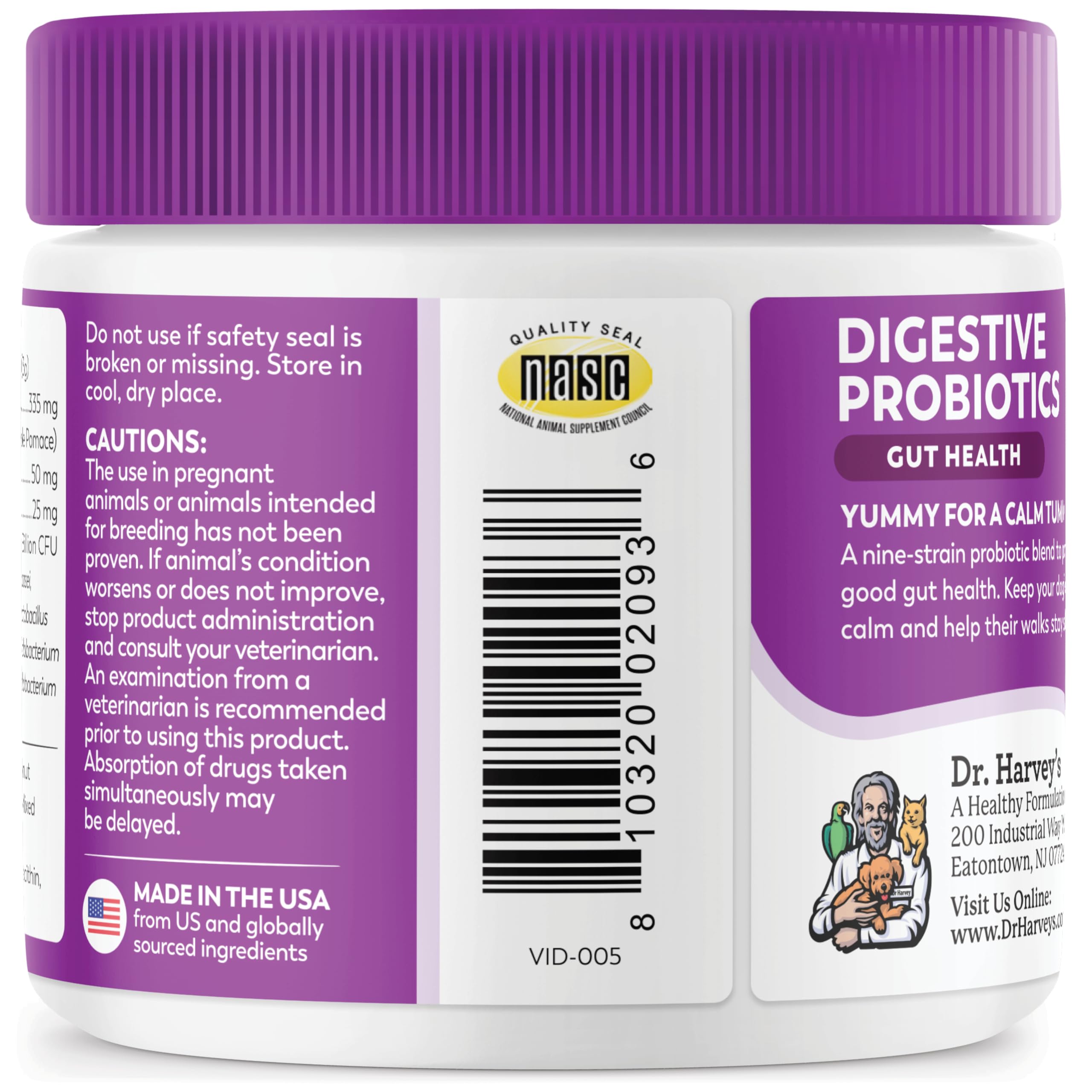 Travel-ready care: Dr. Harvey's chews support gut balance away from home.