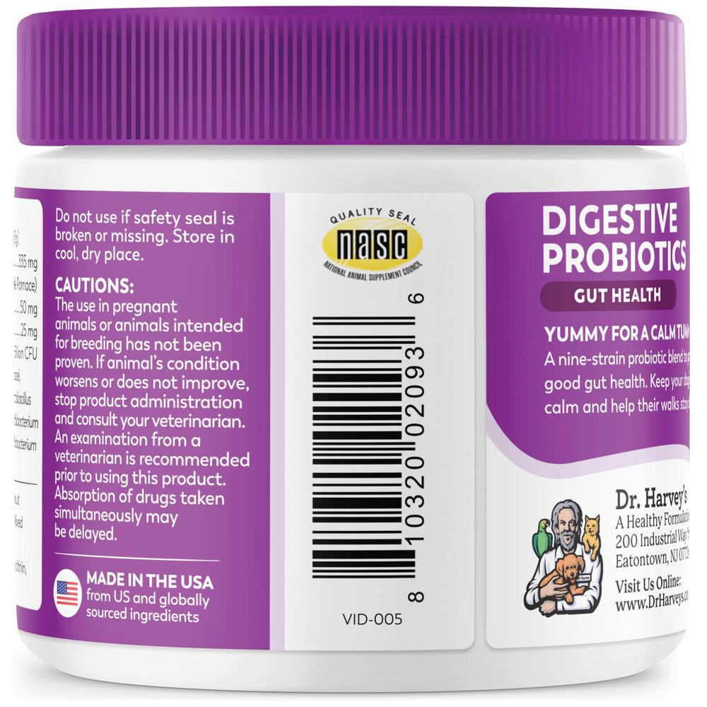 Travel-ready care: Dr. Harvey's chews support gut balance away from home.