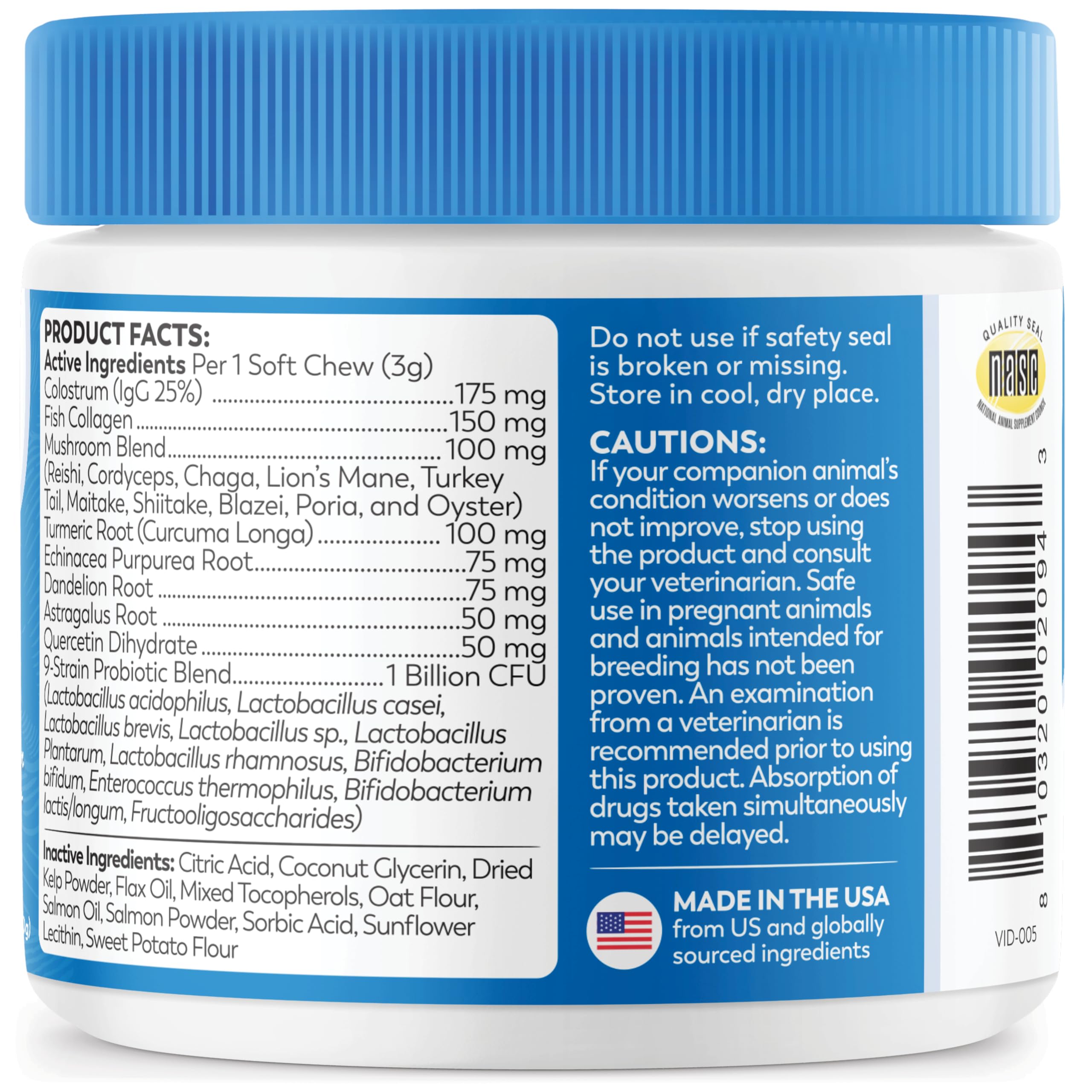 Dr. Harvey's USA made soft chews support domestic production.