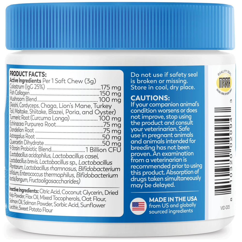 Dr. Harvey's USA made soft chews support domestic production.