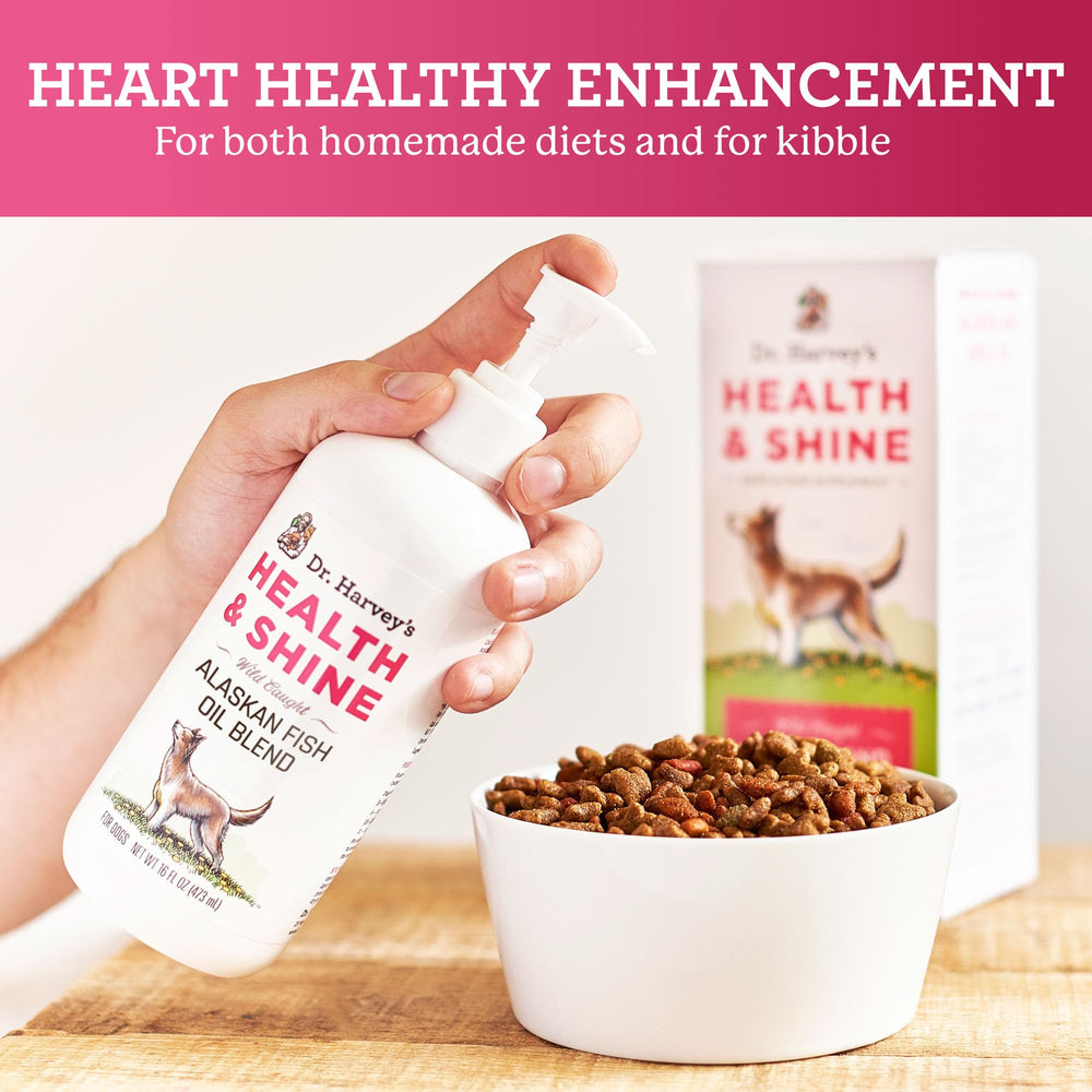 Dr. Harvey's Health & Shine wild-caught pollock oil in the bottle.