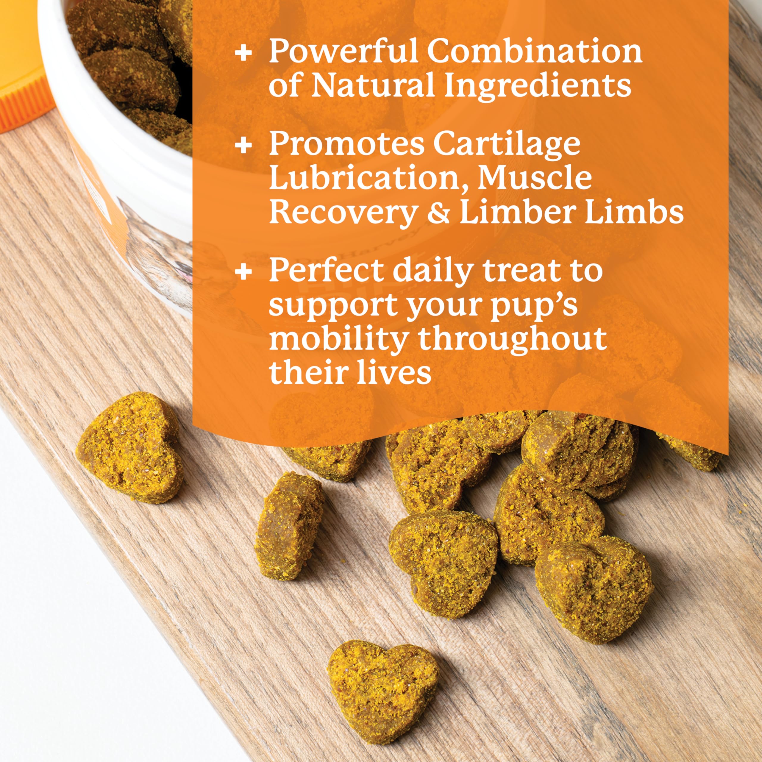 Dr. Harvey's Hip & Joint Soft Chews with chicken flavor for dogs.