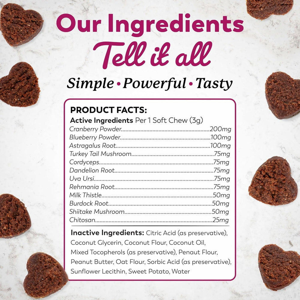 Dr. Harvey’s Kidney Support Soft Chews peanut butter flavor supports feeding consistency