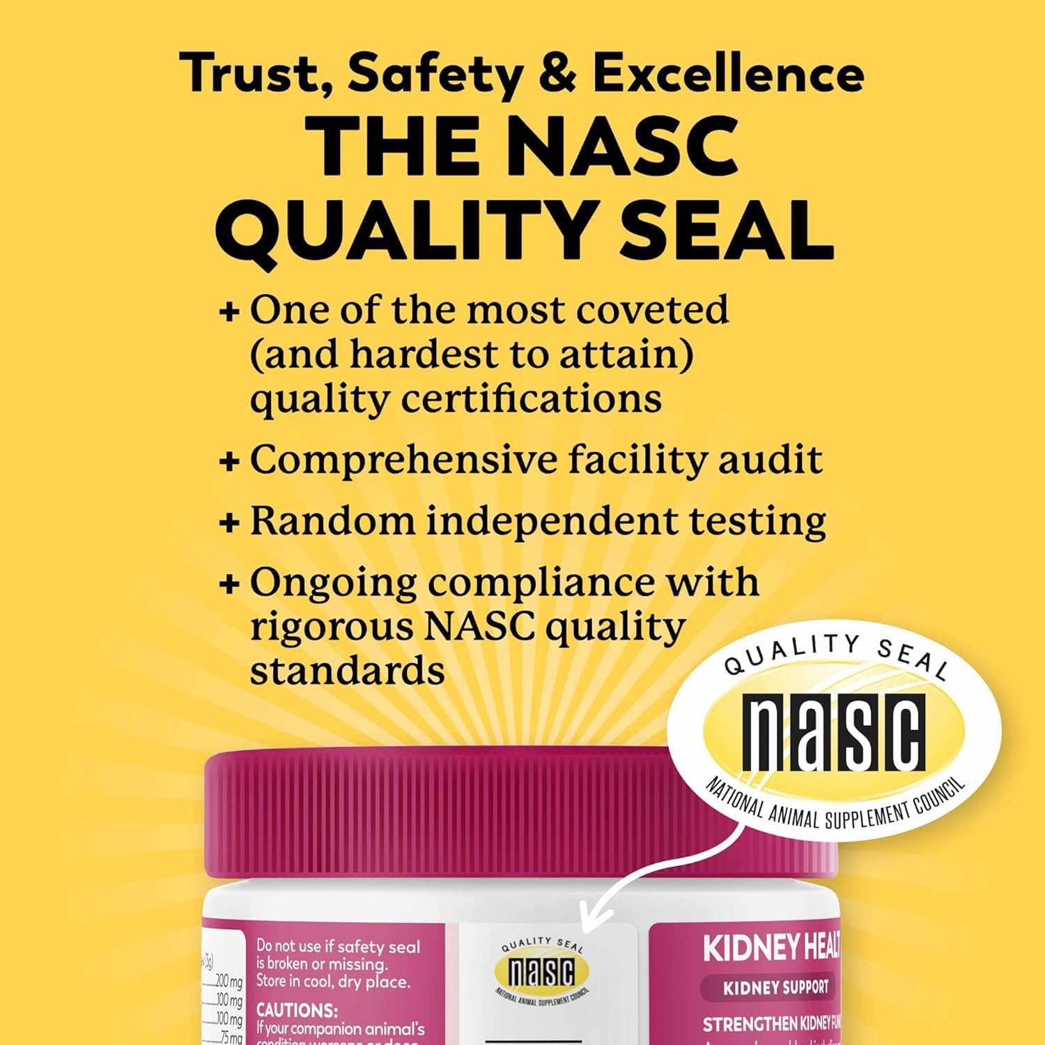 Dr. Harvey’s Kidney Support Soft Chews USA made with NASC seal