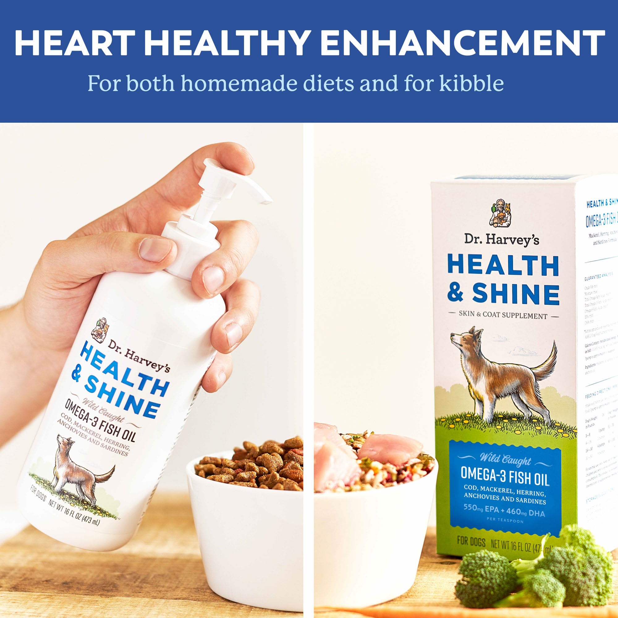Dr. Harvey's Omega 3 supports itch relief for dogs' skin comfort.