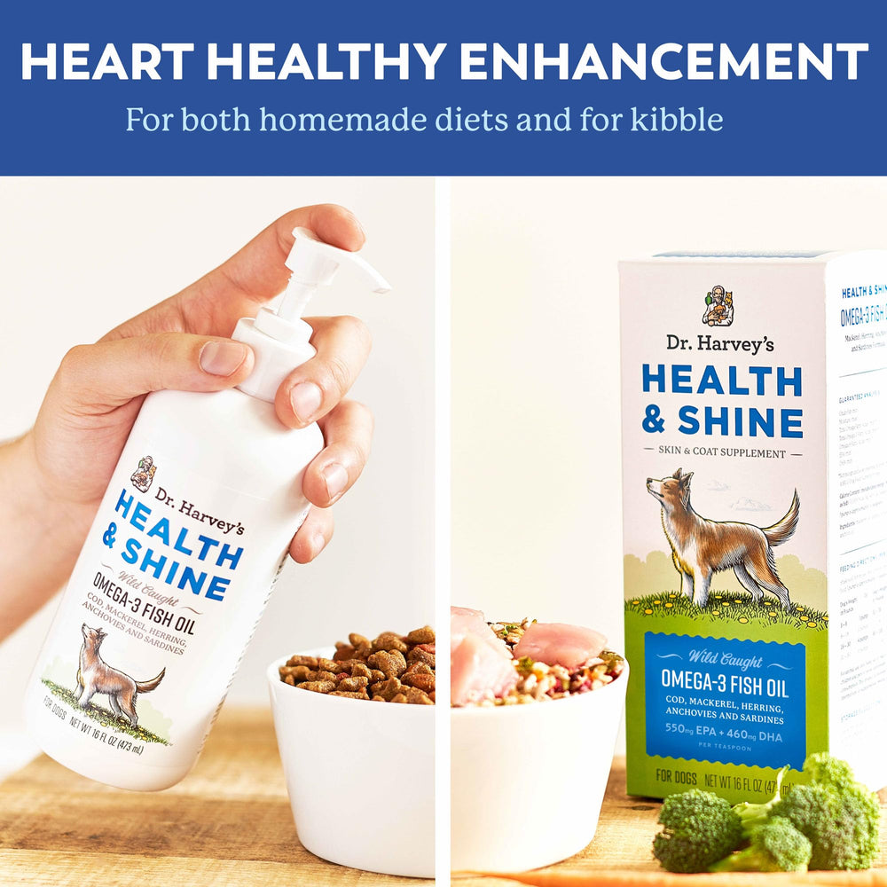Dr. Harvey's Omega 3 supports itch relief for dogs' skin comfort.