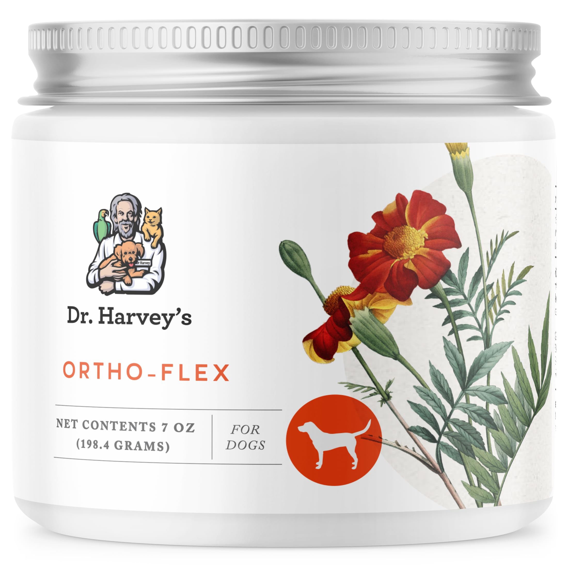 Dr. Harvey's Ortho-Flex bottle front showing packaging for joint support