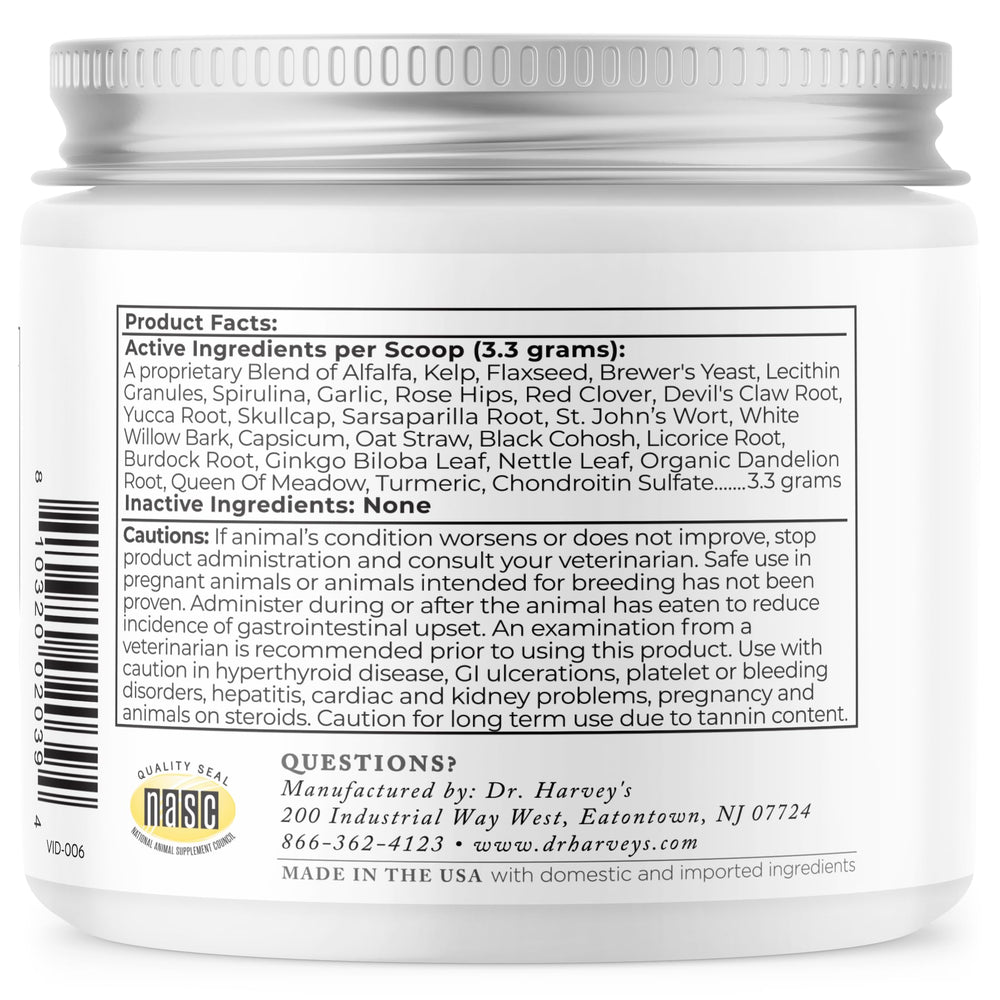 Dr. Harvey's Ortho-Flex jar top with spoon for convenient daily dosing