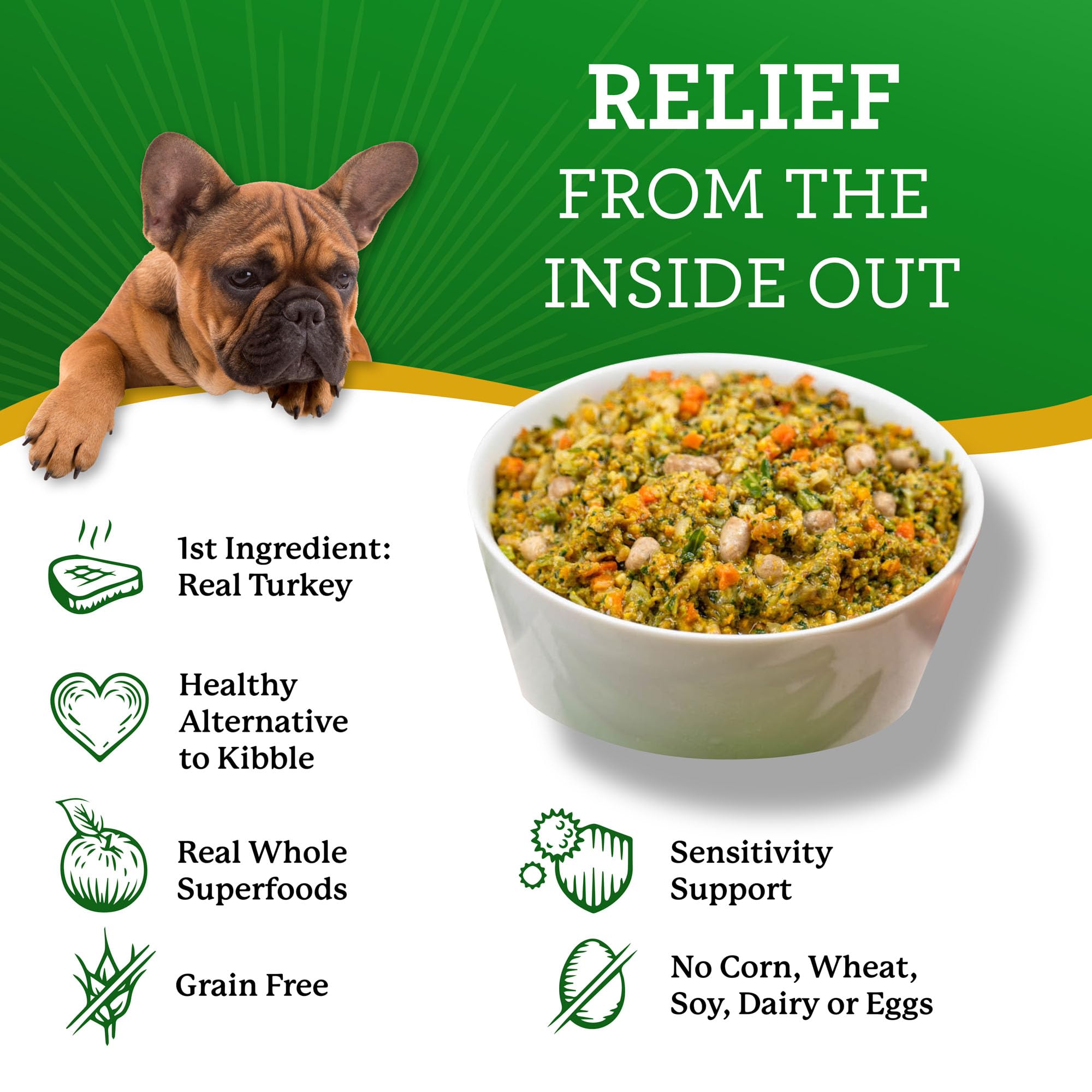 Dr. Harvey's packaging highlights grain-free, no preservatives