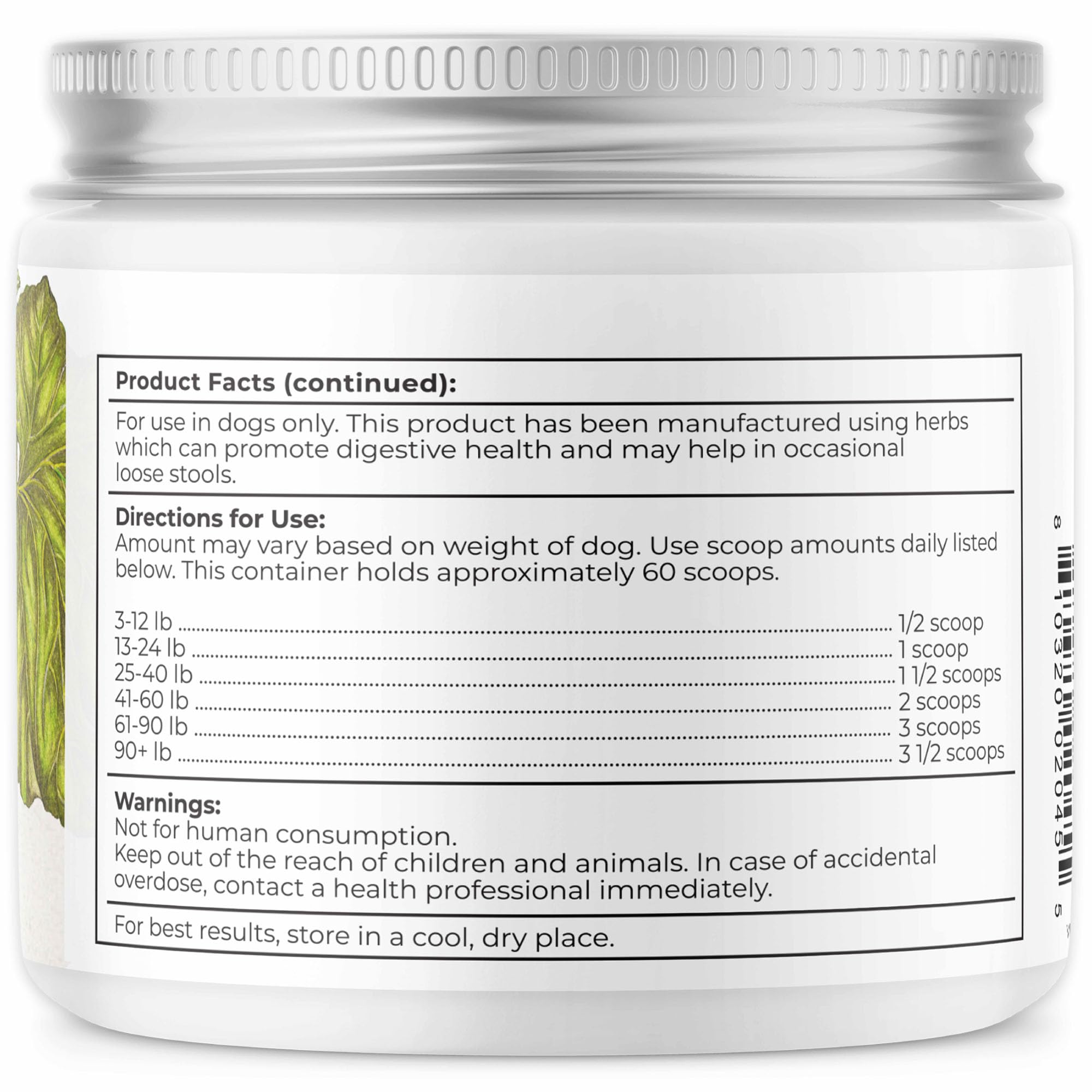 On-shelf display — trusted anti-diarrheal option for dogs in natural pet stores.