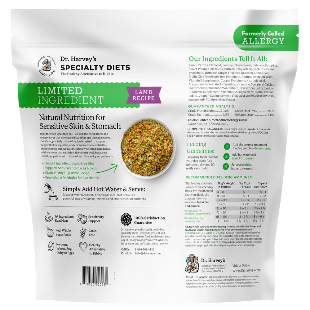 Dr. Harvey's serving-ready-meal-in-bowl illustrates convenient home feeding.
