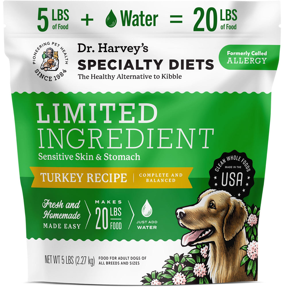 Dr. Harvey's Specialty Diet turkey recipe 5lb bag for sensitive dogs