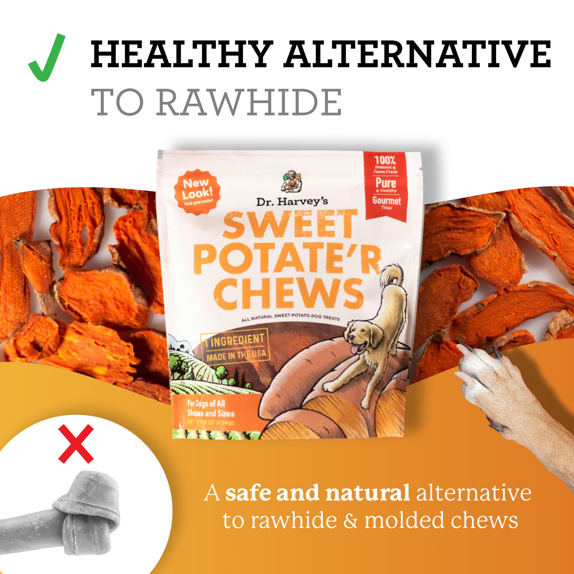 Dental-edge texture indicates teeth-cleaning potential while chewing.