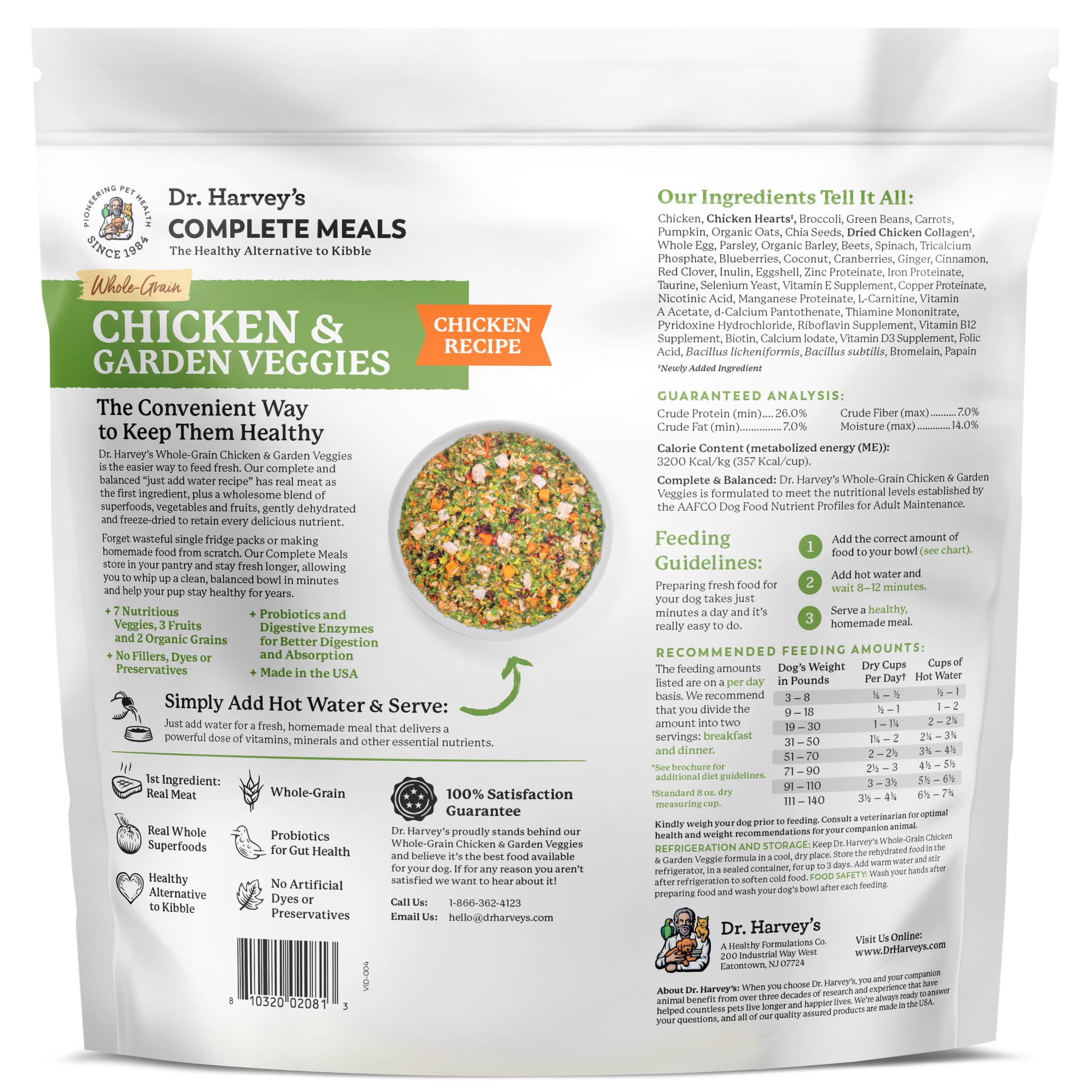 Trial-size packaging showing 1 pound yield of meals.