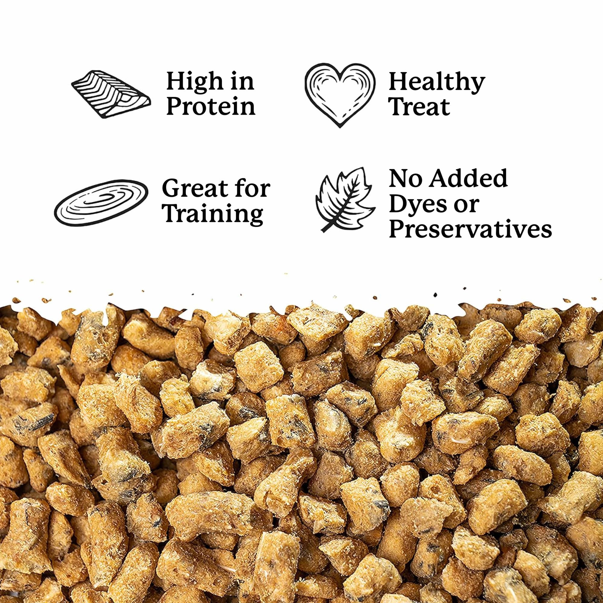 Gift-ready packaging featuring Dr. Harvey's salmon bites for dog owners.