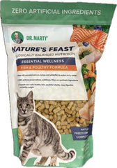 Dr. Marty Essential Wellness Fish & Poultry Dry Cat Food bag for balanced meals.