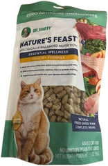 Dr. Marty Essential Wellness Poultry Dry Cat Food bag on kitchen counter, ready for mealtime.