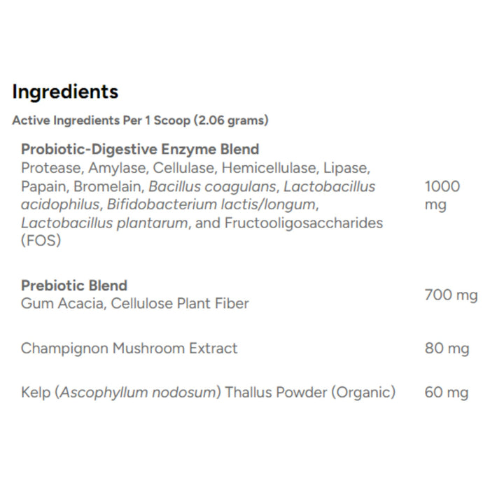 Dr. Marty ProPower Plus probiotic powder topping added to dog meals easily.