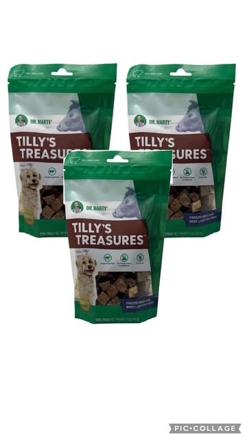 Dr. Marty Tilly's Treasures Beef Liver Dog Treats 4 oz 3-pack — ideal training reward