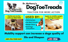 Dr. McHenry's Dog Toe Treads cleaning-brush enables quick maintenance