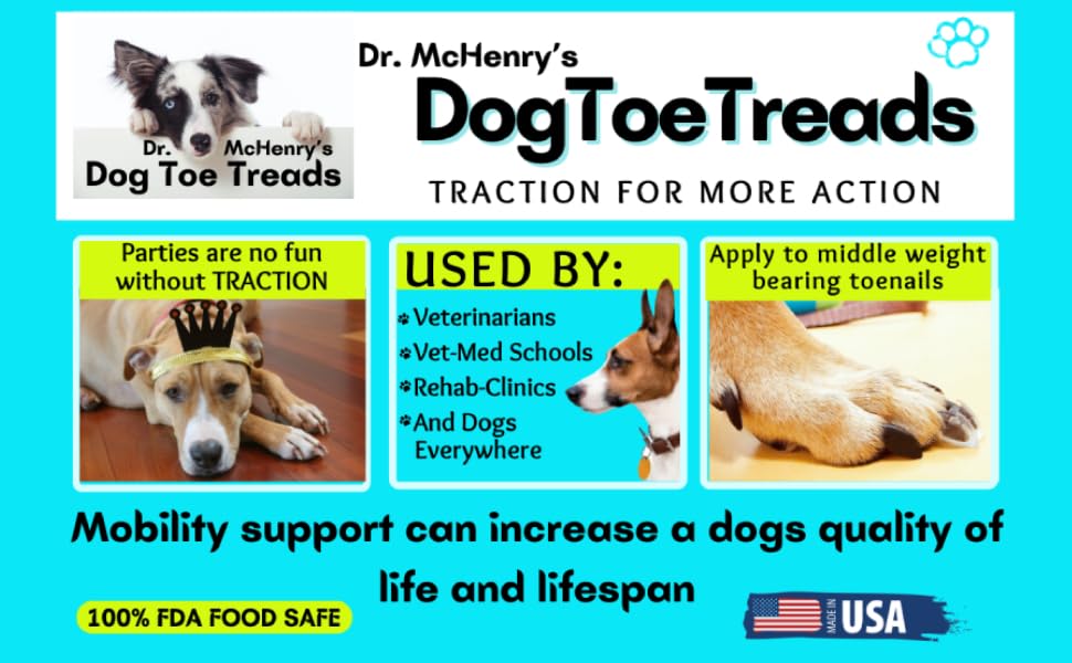 Dr. McHenry's Dog Toe Treads cleaning brush aids quick maintenance after outdoor use.