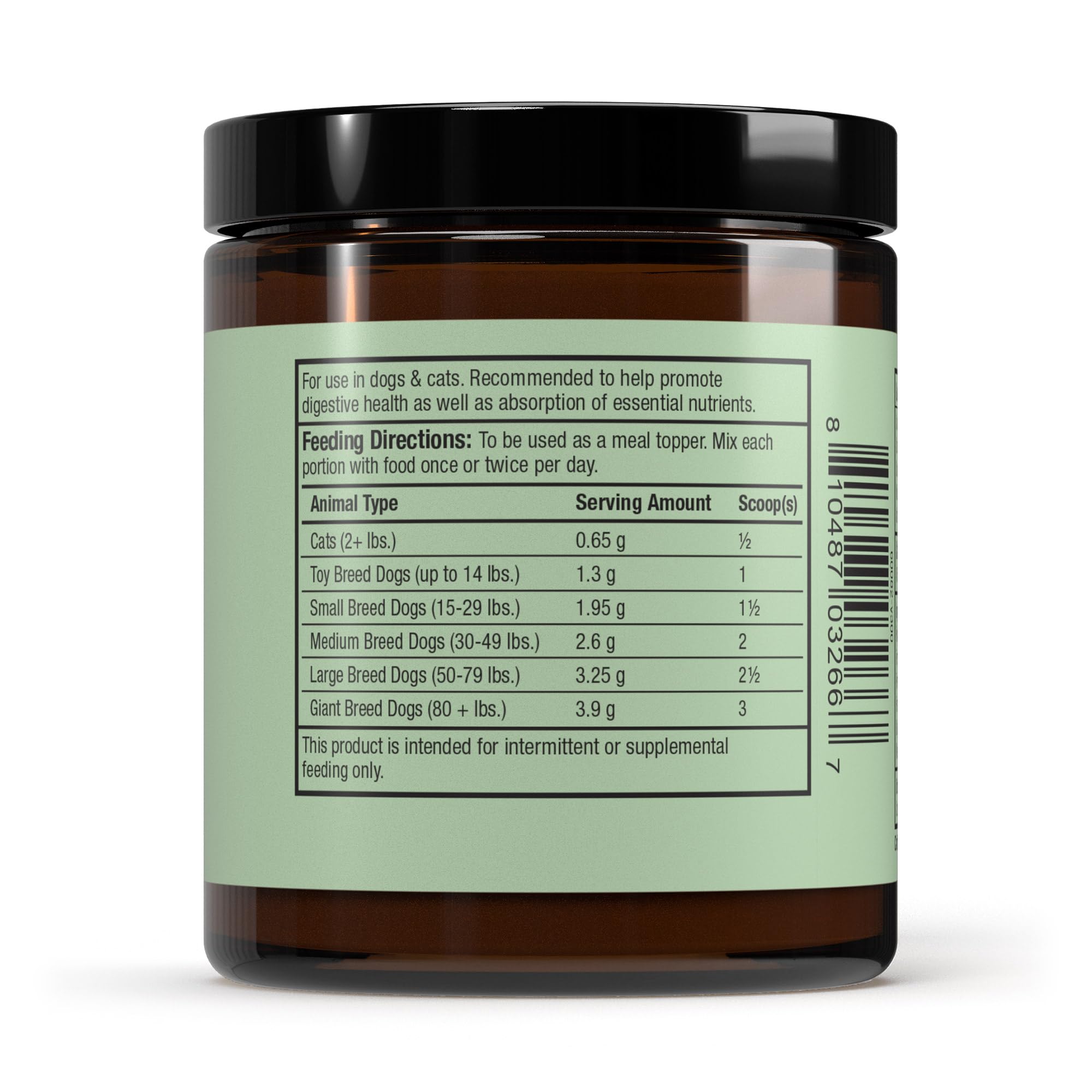 Dr. Mercola Bark & Whiskers antioxidant plant blend ingredients close-up
