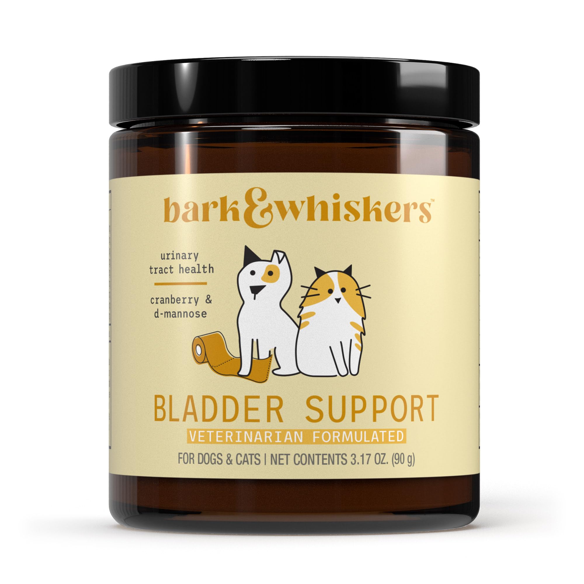 Dr. Mercola Bark & Whiskers bladder support bottle for easy dosing.