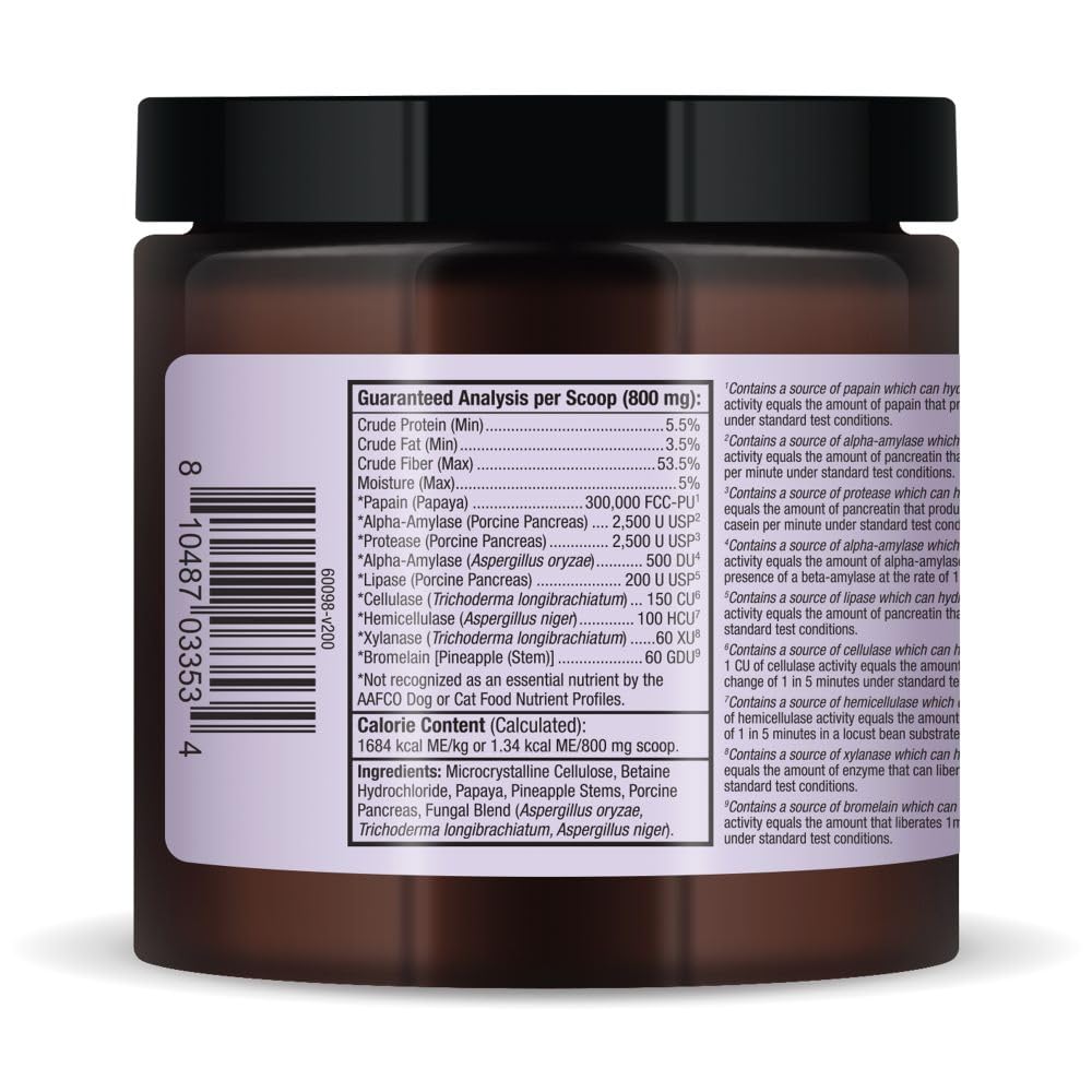 Cat meal with Bark & Whiskers enzyme sprinkle supporting nutrient absorption