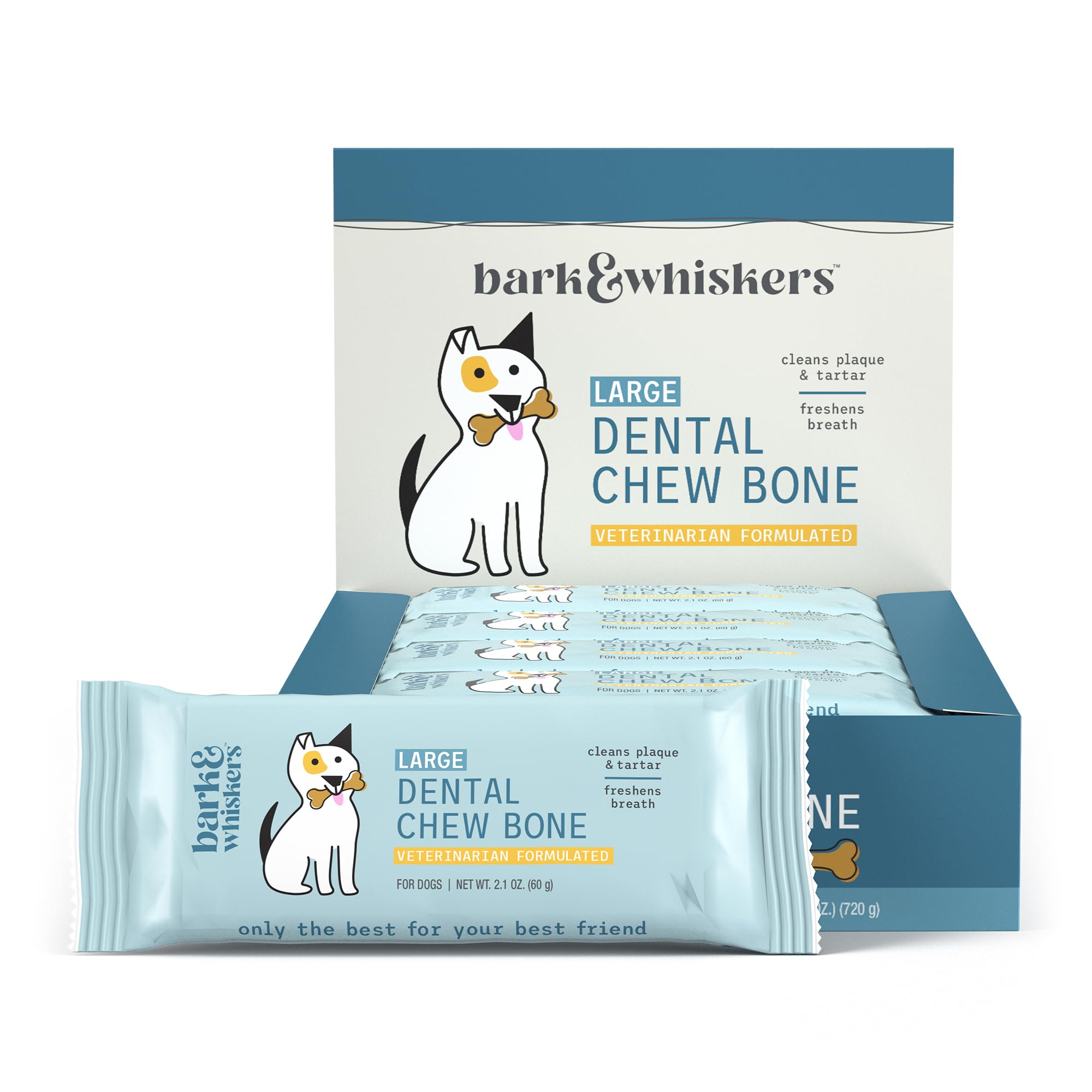 Dr. Mercola Bark & Whiskers large bone pack aiding dental hygiene