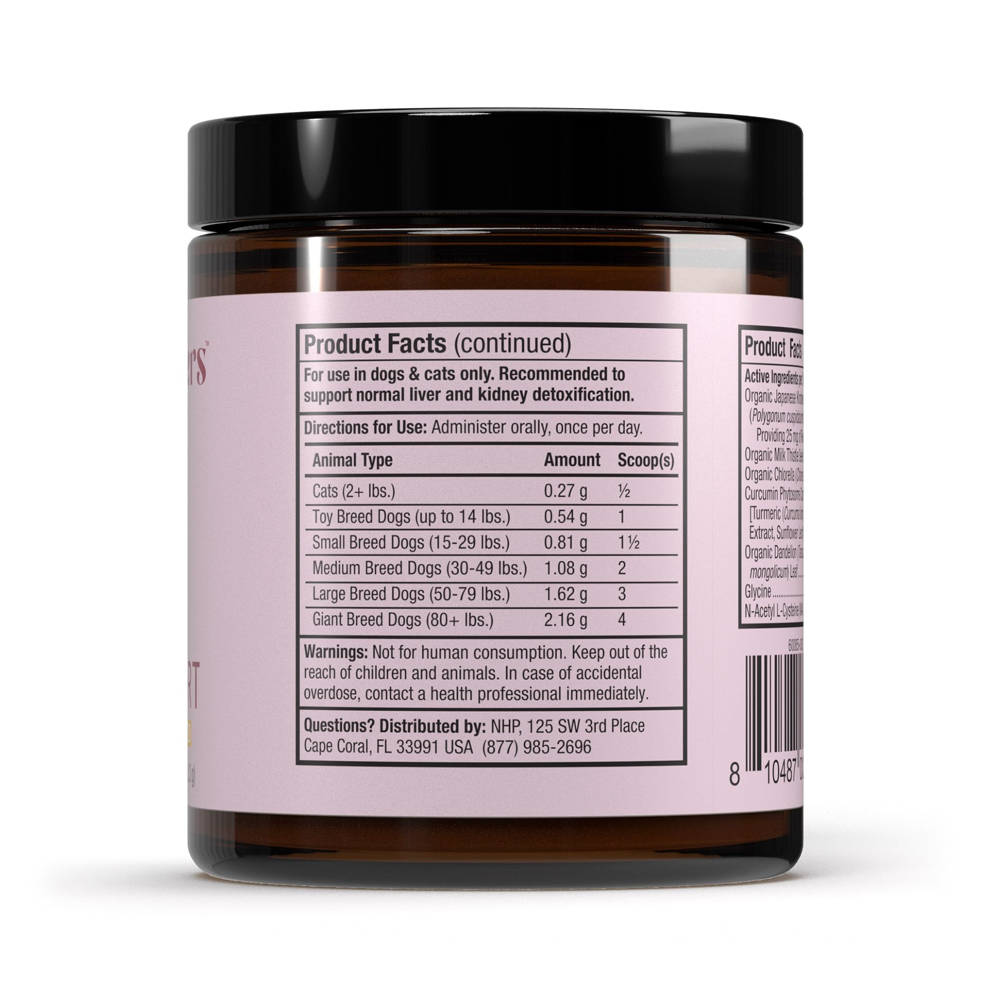 Detox ingredients list featuring milk thistle and NAC for cellular health