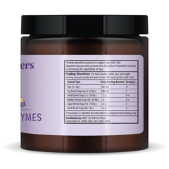 Dr. Mercola Bark & Whiskers enzyme powder label shown clearly